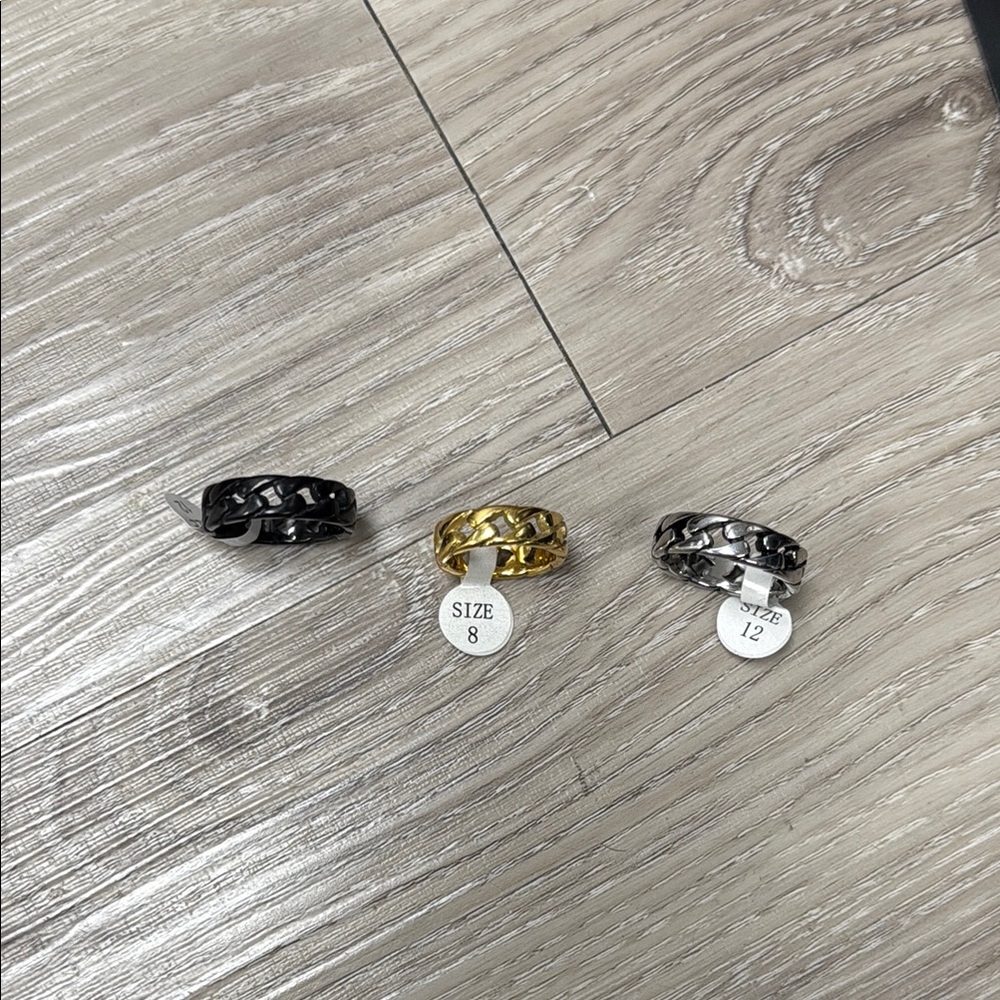 Gold and Black Chain Ring Sold Separately